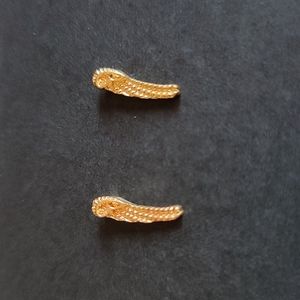 Small Wings Gold Plated Earrings